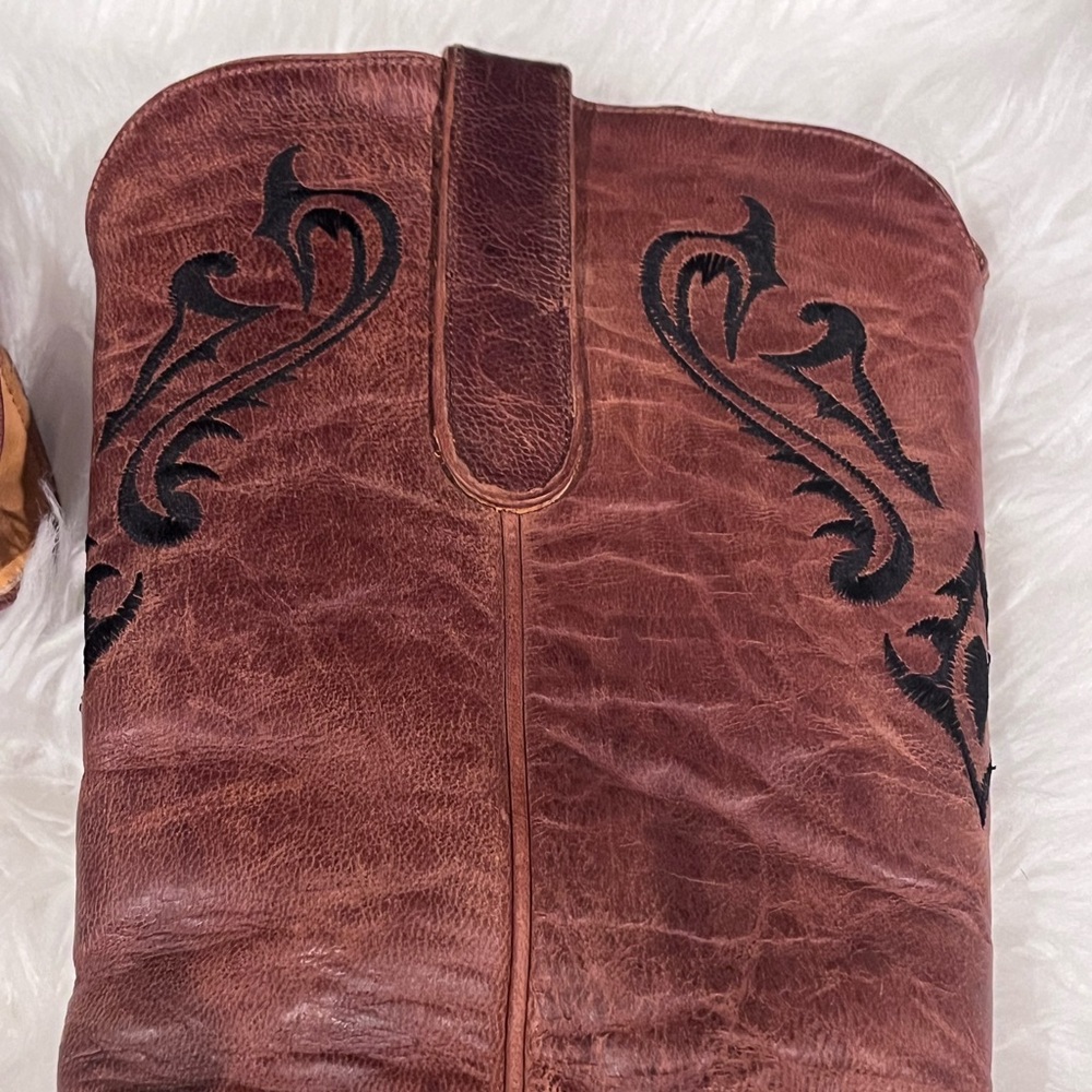 Old Gringo Women’s 8.5B Brown Leather Boots with Black Embroidery - Picture 7 of 10